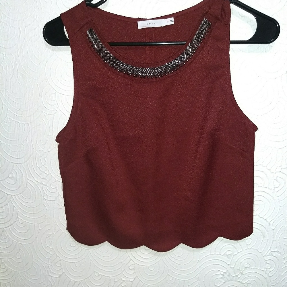 Crop Top Red Dress Up Shirt